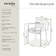 TECTAKE - Chaises de jardin ALCUDIA empilables et résistantes aux intempéries crème - vignette