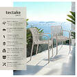 TECTAKE - Chaises de jardin ALCUDIA empilables et résistantes aux intempéries taupe - vignette
