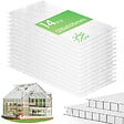 VOUNOT - 14 x Plaques de polycarbonate alveolaires transparent creux 4mm 121x60.5cm - vignette