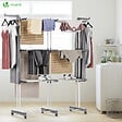 VOUNOT - Sechoir a linge etendoir extensible et pliable grande capacite sechage 190x53x170cm Blanc - vignette
