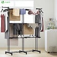 VOUNOT - Sechoir a linge etendoir extensible et pliable grande capacite sechage 190x53x170cm Noir - vignette