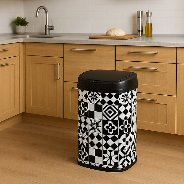 KITCHEN MOVE - Poubelle automatique carreau de ciment MAJESTIC 58L - large
