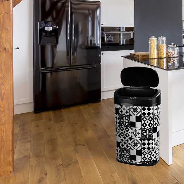 KITCHEN MOVE - Poubelle automatique carreau de ciment MAJESTIC 58L - large