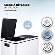 KITCHEN MOVE - Poubelle pédale tri sélectif MAJOR blanc 60L - vignette