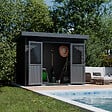 BARAC - Abri de jardin en bois composite Onyx - 5,60 m² - H.237xL.333xP.225cm - vignette