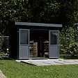 BARAC - Abri de jardin en bois composite Onyx 33 - Anthracite - 8.52 m² - L.333xl.326xH.237cm - vignette