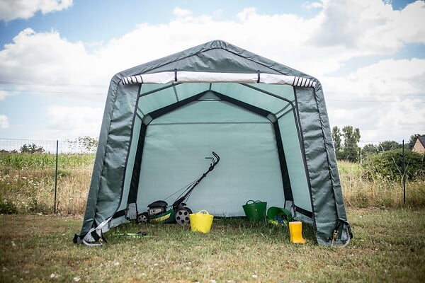 HABRITA - Abri de jardin acier AT3030 - Vert - L.305xH.244xP.305cm - large