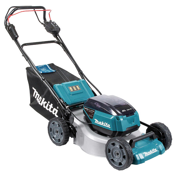 MAKITA - Tondeuse 46 cm LXT 36 V MAKITA DLM465PT4 avec 4 batteries 18 V 5,0 Ah et chargeur rapide - large