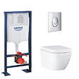 GROHE - Grohe Rapid SL Bâti Support autoportant, cuvette Euro Ceramic Triple Vortex avec abattant frein de chute (AutoportantEUROCERAM2) - vignette
