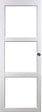 GD MENUISERIES - Porte Coulissante Kenya blanc Vitrage transparent H204 x L83 cm, Coquilles - vignette