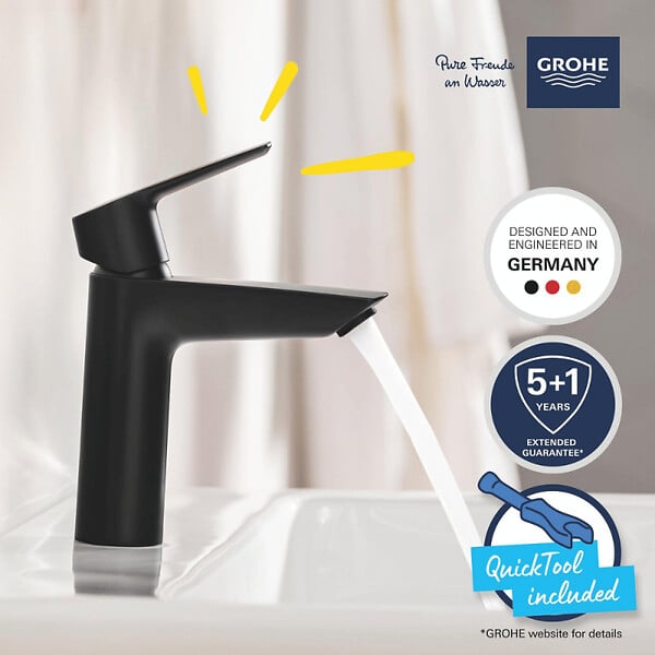 GROHE - Vasque à poser Euro Ceramic 60cm + Mitigeur lavabo M Start Noir - large