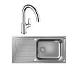 HANSGROHE - Evier 1 bac S44 inox + robinet de cuisine Vernis Blend M35 210 chromé - vignette
