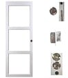 GD MENUISERIES - Porte Coulissante Kenya blanc Vitrage transparent H204 x L83 cm, serrure condamnation - vignette