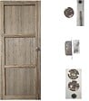 GD MENUISERIES - Porte Coulissante bois Frake 3 Panneaux H204 x L73 cm, serrure condamnation - vignette