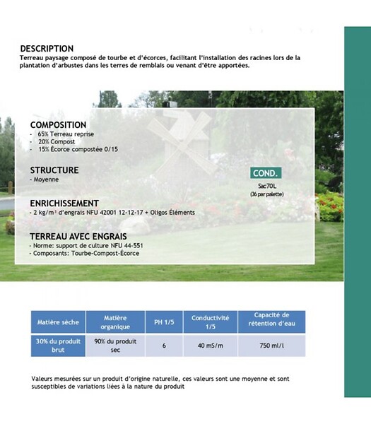 FLORIVERT - Substrat Flori Plantat. MYCOR100 70L enrichi en engrais, pour plantations et rétention d'eau - Florivert NEG01618 - large