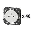 LEGRAND - Lot 40 prises de courant Surface Dooxie - Blanc - Composable - vignette