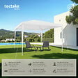 TECTAKE - Pavillon FARAH imperméable avec système enfichable 3x3m blanc - vignette