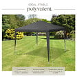TECTAKE - Pavillon FARAH imperméable avec système enfichable 3x3m gris - vignette