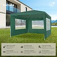 TECTAKE - Pavillon imperméable BARINAS avec 3 parois latérales vert - vignette