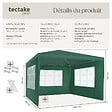 TECTAKE - Pavillon imperméable BARINAS avec 3 parois latérales vert - vignette