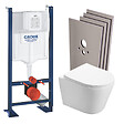 GROHE - Grohe Pack WC Bâti autoportant + WC Swiss Aqua Technologies Infinitio sans bride + Plaque + Set habillage (ProjectInfinitio-2-sabo) - vignette