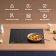 CIARRA - Table de cuisson à induction 4 Foyers 6000W Noir CD4BIH-F - vignette