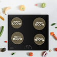 CIARRA - Table de cuisson à induction 4 Foyers 6000W Noir CD4BIH-E - vignette
