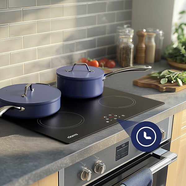 CIARRA - Table de cuisson à induction 4 Foyers 6000W Noir CD4BIH-E - large