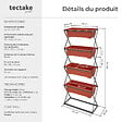 TECTAKE - Jardinière verticale avec 4 bacs à fleurs 52 x 21 x 127 cm marron - vignette