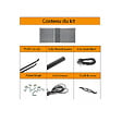 VOLET-MOUSTIQUAIRE - Kit moustiquaire extensible H 70 cm x L 100 cm alu blanc sans perçage - vignette