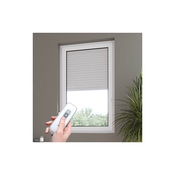 VOLET-MOUSTIQUAIRE - Volet roulant alu radio-télécommandé H110 cm x L 100 cm Blanc - large