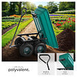 TECTAKE - Chariot de jardin à main Cubbi 52L capacité de charge 120kg vert - vignette