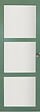 GD MENUISERIES - Porte Coulissante Vert Sauge RAL 6021 Vitrée H204 x L73 cm, Coquilles - vignette