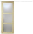 GD MENUISERIES - Porte Coulissante bois Ayous Vitrée H204 x L83 cm, Rail alu bandeau blanc - vignette