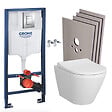 GROHE - Pack WC Bâti-support Rapid SL + WC sans bride + abattant soft close + Plaque de commande WC Skate Cosmopolitan + Set habillage - vignette