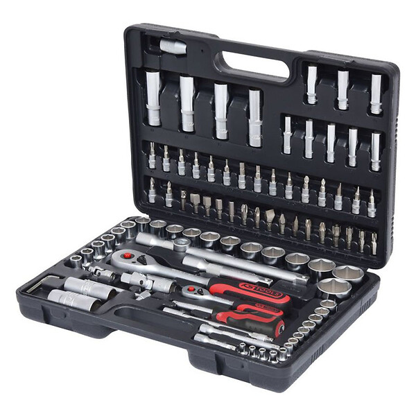 KS TOOLS - Coffret de douilles F6 1/4'' - 1/2'' - CHROMEmat - 94 pcs  - KS TOOLS - 911.0694 - large