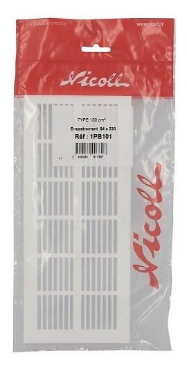 NICOLL - GRILLE EXPLATE RECT 100 BLC EN SACH - large