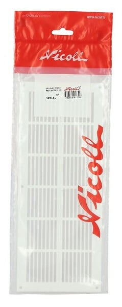 NICOLL - GRILLE EXPLATE RECT 100 BLC EN SACH - large