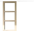 GD MENUISERIES - Porte Coulissante bois Ayous Vitrage transparent H204 x L73 cm, Rail alu bandeau blanc - vignette