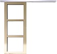 GD MENUISERIES - Porte Coulissante bois Ayous Vitrage transparent H204 x L73 cm, Rail Alu - vignette