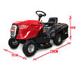 ELEM GARDEN TECHNIC - Tracteur tondeuse 546cc - largeur de coupe 107cm - 5 vitesses avant et 1 arrière - vignette