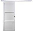 GD MENUISERIES - Porte Coulissante Korya Blanc 3 panneaux H204 x L93 cm, Rail Alu, Coquilles - vignette