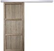 GD MENUISERIES - Porte Coulissante bois Frake 3 Panneaux H204 x L83 cm, rail alu - vignette