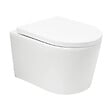 SWISS AQUA TECHNOLOGIES - Swiss Aqua Technologies Brevis WC suspendu sans bride avec abattant SoftClose, rinçage Vortex, fixations invisibles, blanc (SATBRE010RTORP) - vignette