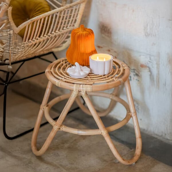 M.CEZARE - Table d'appoint Ninon en Rotin Naturel - 40x40x40cm - large
