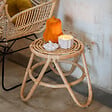 M.CEZARE - Table d'appoint Ninon en Rotin Naturel - 40x40x40cm - vignette