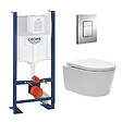 GROHE - Pack WC autoportant avec cuvette Swiss Aqua Technologies sans bride + Plaque chrome (ProjectSATrimless-1-SP) - vignette