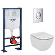 GROHE - Rapid SL Bâti Support autoportant, cuvette Ideal Standard Tesi Aquablade avec abattant frein de chute (AutoportantTesi2) - vignette
