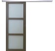 GD MENUISERIES - Porte Coulissante Gris Taupe RAL 7006 Vitrée H204 x L83 cm, rail alu - vignette