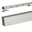 GD MENUISERIES - Porte Coulissante Telia Noir Vitrée H204 x L73 cm, Rail Alu - vignette